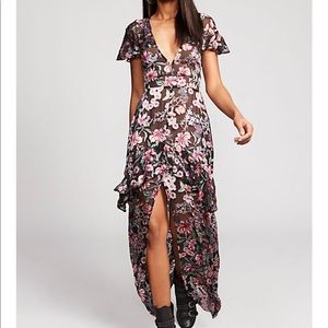 NWT For Love & Lemons FP Vivi burnout maxi dress